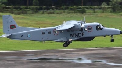 The Dornier aircraft (High Commission of India, Maldives/Twitter) The Dornier aircraft (High Commission of India, Maldives/Twitter)