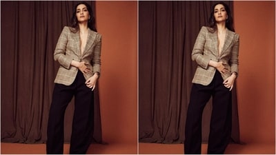 Sonam drew our Monday blues away as the actress took to Instagram and uploaded a series of stunning pictures accompanied by the caption, “If looks could (knife emoji).” In the post she can be seen radiating boss babe vibes in a blazer and pants combo. (Instagram/@sonamkapoor)