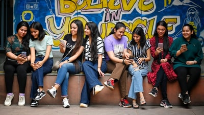 Class 10th and 12th students celebrate after the release of CBSE results at St Thomas School in New Delhi (Sanchit Khanna) Class 10th and 12th students celebrate after the release of CBSE results at St Thomas School in New Delhi (Sanchit Khanna)