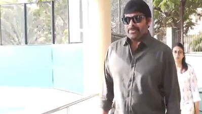 Megastar Chiranjeevi on Monday morning stepped out and exercised his voting right during the fourth phase of Lok Sabha elections. (ANI)