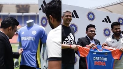 A video posted by the BCCI showed Shah and Rohit arriving at the Narendra Modi Stadium in Ahmedabad and checking out the attire (BCCI) A video posted by the BCCI showed Shah and Rohit arriving at the Narendra Modi Stadium in Ahmedabad and checking out the attire (BCCI)