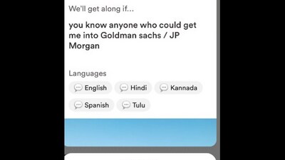 Woman's Bumble bio that went viral. Woman's Bumble bio that went viral.