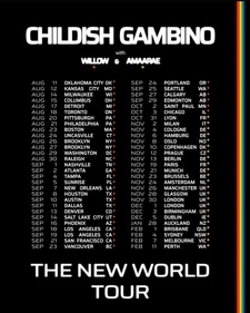 Childish Gambino The New World Tour 2024 dates. Childish Gambino The New World Tour 2024 dates.