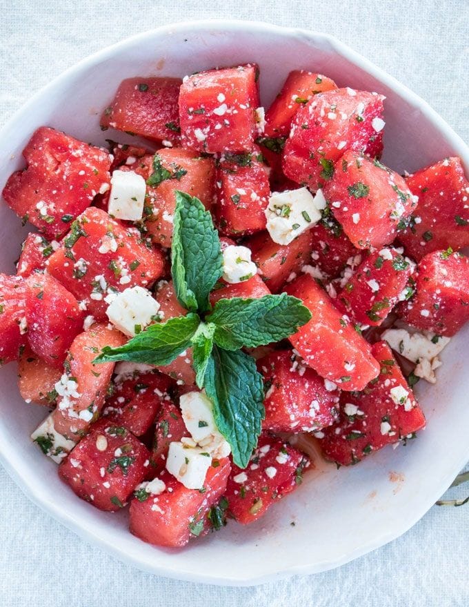 Watermelon Feta Salad recipe(Pinterest)