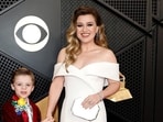 Kelly Clarkson with her son Remy 