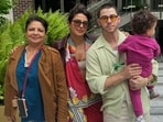 Priyanka Chopra poses with Nick Jonas, Malti Marie and Madhu Chopra during Mother's Day. Priyanka Chopra poses with Nick Jonas, Malti Marie and Madhu Chopra during Mother's Day.