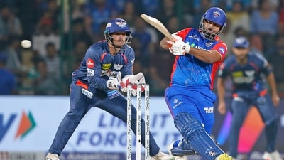 Delhi Capitals' skipper Rishabh Pant plays a shot during the match against Lucknow Super Giants (ANI) Delhi Capitals' skipper Rishabh Pant plays a shot during the match against Lucknow Super Giants (ANI)
