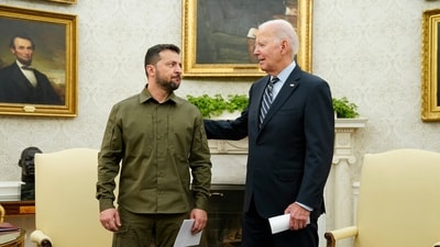 President Joe Biden meets with Ukrainian President Volodymyr ZelenskyPhoto/Evan Vucci, File) (AP) President Joe Biden meets with Ukrainian President Volodymyr ZelenskyPhoto/Evan Vucci, File) (AP)