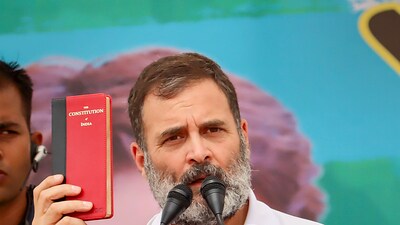 Raebareli: Congress leader Rahul Gandhi addresses during a public meeting for Lok Sabha elections, at Maharajganj in Raebareli, Monday, May 13, 2024. (PTI Photo) (PTI05_13_2024_000222B) (PTI) Raebareli: Congress leader Rahul Gandhi addresses during a public meeting for Lok Sabha elections, at Maharajganj in Raebareli, Monday, May 13, 2024. (PTI Photo) (PTI05_13_2024_000222B) (PTI)