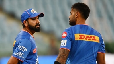 Mumbai Indians batters Rohit Sharma and Suryakumar Yadav (Deepak Gupta/Hindustan Times) Mumbai Indians batters Rohit Sharma and Suryakumar Yadav (Deepak Gupta/Hindustan Times)