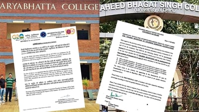 DU's Aryabhatta College and Shaheed Bhagat Singh College have issued notices to students who have attained low attendance, (Photo: Instagram) DU's Aryabhatta College and Shaheed Bhagat Singh College have issued notices to students who have attained low attendance, (Photo: Instagram)