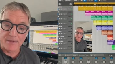 British composer David Lowe showing how he created the BBC News theme tune. (X/@davidlowemusic2) British composer David Lowe showing how he created the BBC News theme tune. (X/@davidlowemusic2)