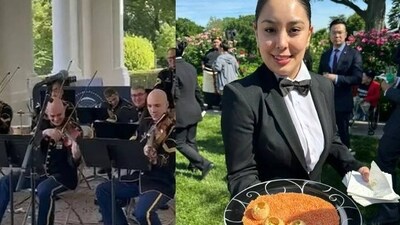 India's patriotic song "Saare Jahan Se Achha" was played at the official residence of the US President, the White House, during the celebrations of the Asian American, Native Hawaiian, and Pacific Islander (AANHPI) Heritage Month on Monday. Indian fast food panipuri was also served during the event. India's patriotic song "Saare Jahan Se Achha" was played at the official residence of the US President, the White House, during the celebrations of the Asian American, Native Hawaiian, and Pacific Islander (AANHPI) Heritage Month on Monday. Indian fast food panipuri was also served during the event.