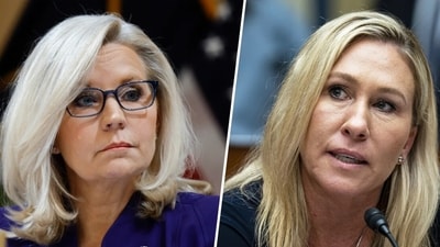 Johnson's appearance to support Trump drew backlash from some Republican leaders, including former Representative Liz Cheney and Georgia Republican Rep. Marjorie Taylor Greene. (Getty Images) Johnson's appearance to support Trump drew backlash from some Republican leaders, including former Representative Liz Cheney and Georgia Republican Rep. Marjorie Taylor Greene. (Getty Images)