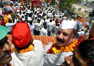Congress candidate from Amethi seat Kishori Lal Sharma. (ANI) Congress candidate from Amethi seat Kishori Lal Sharma. (ANI)