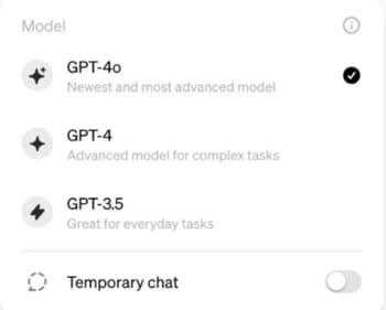 ChatGPT Plus and Team users can select GPT-4o from the drop-down menu at the top of the page. (ChatGPT) ChatGPT Plus and Team users can select GPT-4o from the drop-down menu at the top of the page. (ChatGPT)
