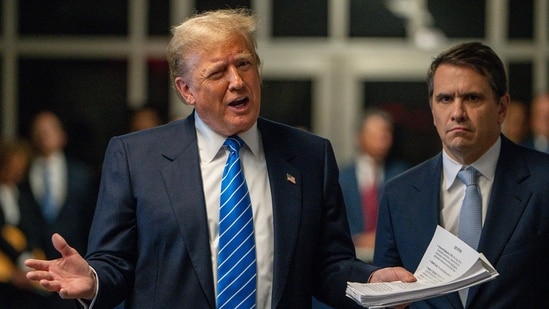 Michael Cohen, Donald Trump's one-time fixer and the star prosecution witness in the former president's criminal trial, testified Monday that he lied and bullied for his former boss whom he said told him to cover up an affair. (Photo by Steven Hirsch / POOL / AFP) (AFP)
