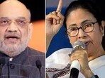 Union home minister Amit Shah (left) and West Bengal chief minister Mamata Banerjee. 