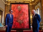 Artist Jonathan Yeo and Britain's King Charles III at the unveiling of artist Jonathan Yeo's portrait of the King, in the blue drawing room at Buckingham Palace, in London, Tuesday May 14, 2024. T(Aaron Chown/Pool Photo via AP) Artist Jonathan Yeo and Britain's King Charles III at the unveiling of artist Jonathan Yeo's portrait of the King, in the blue drawing room at Buckingham Palace, in London, Tuesday May 14, 2024. T(Aaron Chown/Pool Photo via AP)