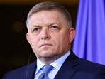 Slovakia's Prime Minister Robert Fico looks on during a press conference with German Chancellor Olaf Scholz in Berlin, Germany on January 24.
