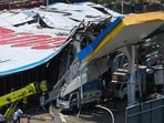 The hoarding that crashed on a petrol pump in Ghatkopar on Monday, killing 14 people, was thrice the permitted size. (Raju Shinde/HT Photo)