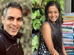 Ankur Warikoo (left) and Vanshita (right) with 32 books. Ankur Warikoo (left) and Vanshita (right) with 32 books.