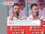 Social media posts claim Rahul Gandhi accepted Narendra Modi will win the polls. (Source: X/Modified by Logically Facts)