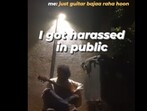 Snapshot of the musician playing guitar in public. Snapshot of the musician playing guitar in public.