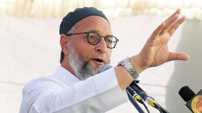 All India Majlis-e-Ittehadul Muslimeen (AIMIM) chief and party candidate from Hyderabad seat, Asaduddin Owaisi. (ANI file photo) All India Majlis-e-Ittehadul Muslimeen (AIMIM) chief and party candidate from Hyderabad seat, Asaduddin Owaisi. (ANI file photo)