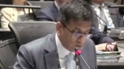 CJI Dhananjaya Y Chandrachud at the J20 Summit. (Sourced) CJI Dhananjaya Y Chandrachud at the J20 Summit. (Sourced)