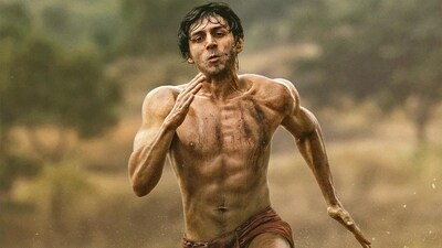 Chandu Champion: Kartik Aaryan's first poster for the film. Chandu Champion: Kartik Aaryan's first poster for the film.