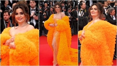 Cannes 2024: Deepti Sadhwani made her debut at the Cannes Film Festival. The actor attended the festival for the screening of Le Deuxième Acte (The Second Act). She wore a strapless embellished gown and styled it with a voluminous jacket adorned with faux feathers. Cannes 2024: Deepti Sadhwani made her debut at the Cannes Film Festival. The actor attended the festival for the screening of Le Deuxième Acte (The Second Act). She wore a strapless embellished gown and styled it with a voluminous jacket adorned with faux feathers. 