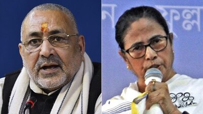 Union minister Giriraj Singh and West Bengal chief minister Mamata Banerjee Union minister Giriraj Singh and West Bengal chief minister Mamata Banerjee