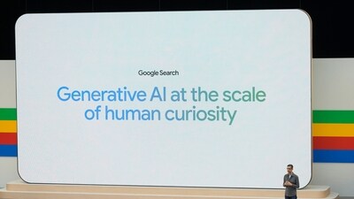 Alphabet CEO Sundar Pichai speaks at a Google I/O event in Mountain View, Calif., Tuesday, May 14, 2024. (AP Photo/Jeff Chiu) (AP) Alphabet CEO Sundar Pichai speaks at a Google I/O event in Mountain View, Calif., Tuesday, May 14, 2024. (AP Photo/Jeff Chiu) (AP)