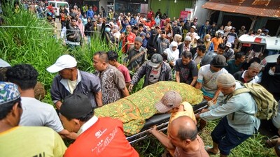 The floods swept away people and 79 homes and submerged hundreds of houses and buildings, forcing more than 1,500 families to flee to temporary government shelters, according to National Disaster Management Agency spokesperson Abdul Muhari. (REUTERS)
