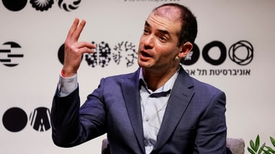 Ilya Sutskever, co-Founder and Chief Scientist of OpenAI speaks during a talk at Tel Aviv University in Tel Aviv, Israel. (Reuters)