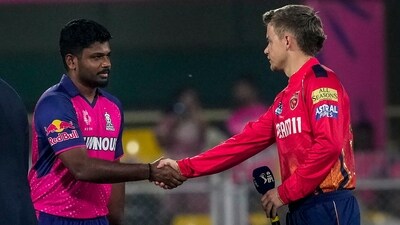Rajasthan Royals captain Sanju Samson won the toss and opted to bat first against Punjab Kings (PTI) Rajasthan Royals captain Sanju Samson won the toss and opted to bat first against Punjab Kings (PTI)