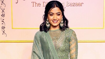 Rashmika Mandanna attends the premiere of Netflix series Heeramandi: The Diamond Bazaar on April 24, 2024. (PTI)