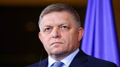 Slovakia's Prime Minister Robert Fico looks on during a press conference with German Chancellor Olaf Scholz in Berlin, Germany on January 24. (Reuters)