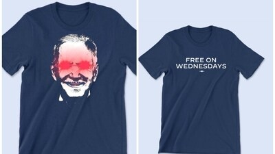 “We hear Donald’s free on Wednesdays,” Biden-Harris campaign wrote on X, giving the link of the website from which one can buy the T-shirt. “We hear Donald’s free on Wednesdays,” Biden-Harris campaign wrote on X, giving the link of the website from which one can buy the T-shirt.