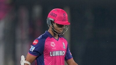 Rajasthan Royals' Yashasvi Jaiswal walks off the field after losing his wicket during the Indian Premier League cricket match against Punjab Kings. (AP) Rajasthan Royals' Yashasvi Jaiswal walks off the field after losing his wicket during the Indian Premier League cricket match against Punjab Kings. (AP)