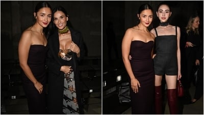 Alia's pictures not only gave a glimpse of what she wore to the Gucci Cruise Show, it showed how the actor had a blast at the event. She even posed with Thai actor Davika Hoorne and Hollywood beauty Demi Moore. (Instagram) Alia's pictures not only gave a glimpse of what she wore to the Gucci Cruise Show, it showed how the actor had a blast at the event. She even posed with Thai actor Davika Hoorne and Hollywood beauty Demi Moore. (Instagram)