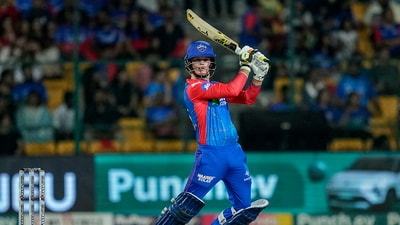 Delhi Capitals' Jake Fraser McGurk plays a shot (PTI) Delhi Capitals' Jake Fraser McGurk plays a shot (PTI)