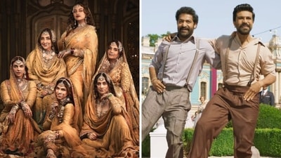 Heeramandi and RRR are both available to stream on Netflix. Heeramandi and RRR are both available to stream on Netflix.