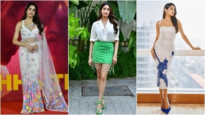 Janhvi Kapoor changes into three stylish looks to promote her upcoming film Mr and Mrs Mahi. (Instagram) Janhvi Kapoor changes into three stylish looks to promote her upcoming film Mr and Mrs Mahi. (Instagram)