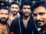 Lokesh Kanagaraj with his friends in Sabarimala.