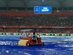 Toss was delayed due to rain in Hyderabad Toss was delayed due to rain in Hyderabad