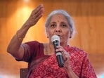 Mumbai: Union Finance Minister Nirmala Sitharaman speaks during the 'Viksit Bharat 2047' event at BSE, in Mumbai. Mumbai: Union Finance Minister Nirmala Sitharaman speaks during the 'Viksit Bharat 2047' event at BSE, in Mumbai.