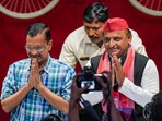Delhi Chief Minister and AAP convenor Arvind Kejriwal and Samajwadi Party chief Akhilesh Yadav at their joint press conference, in Lucknow. (PTI) Delhi Chief Minister and AAP convenor Arvind Kejriwal and Samajwadi Party chief Akhilesh Yadav at their joint press conference, in Lucknow. (PTI)