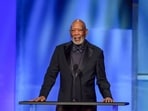 Morgan Freeman speaks onstage during the 49th AFI Lifetime Achievement Award Gala Tribute celebrating Nicole Kidman at Dolby Theatre on April 27, 2024 in Hollywood, California.   Alberto E. Rodriguez/Getty Images/AFP (Photo by Alberto E. Rodriguez / GETTY IMAGES NORTH AMERICA / Getty Images via AFP)